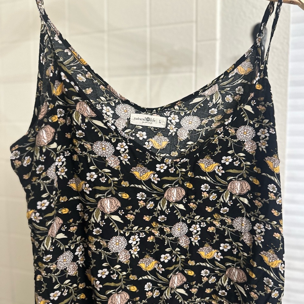Natural Life Maxi Dress Large Adjustable Straps Boho Vibes